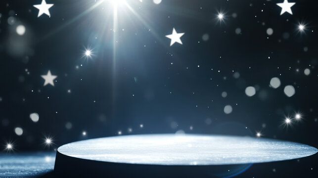 Elegant blue and white release background, rendering effect, suitable for speeches or corporate meetings