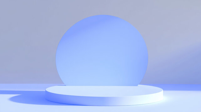 Elegant blue and white release background, rendering effect, suitable for speeches or corporate meetings