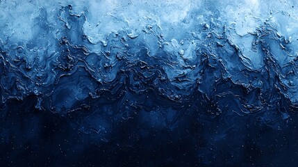 Abstract blue textured background with wave-like patterns and depth.
