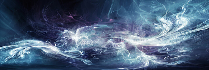 Obraz premium Minimalistic Abstract Swirls Background, Soft Pastel Gradients Ideal for Digital Content Designs