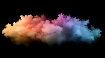 Colorful Smoke Cloud Abstract Art Design