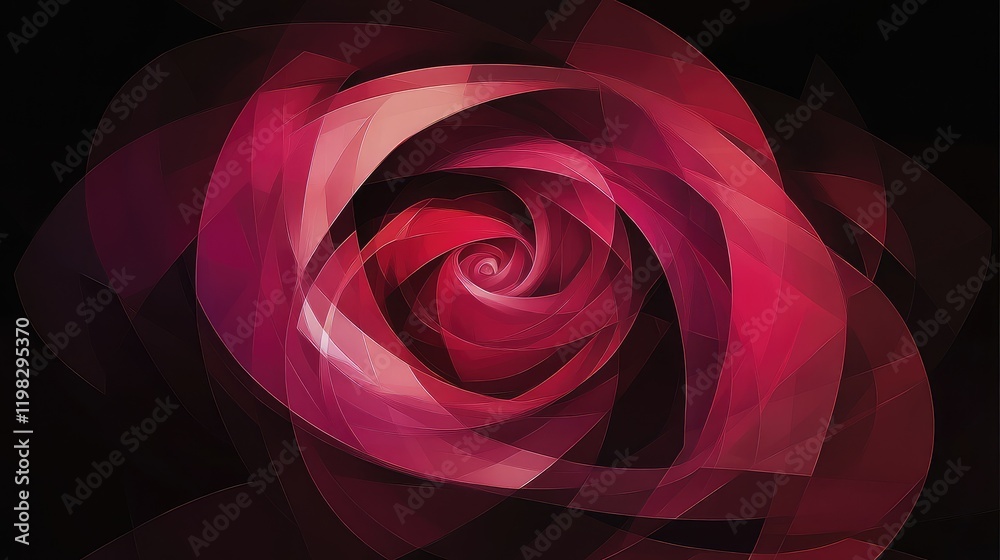 Poster geometric digital design in a minimalist style with smooth gradients and precise forms.