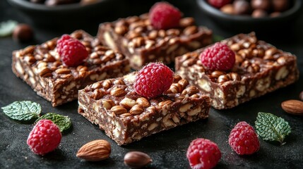 Delicious Chocolate Hazelnut Raspberry Bars: A Sweet Treat