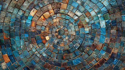 Fototapeta premium abstract blue background with circles