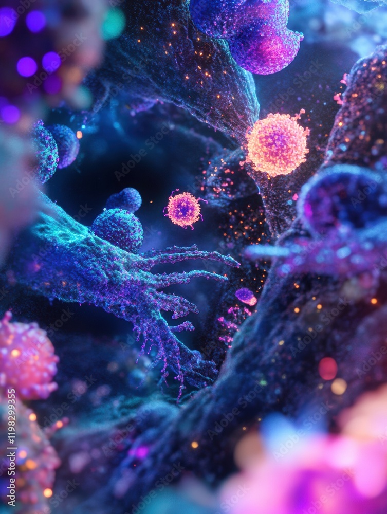 Poster Exploring molecular interactions with microbes in vibrant and dynamic environments. Generative AI