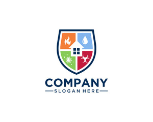 Home and bacteria protection logo