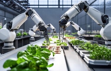 Futuristic technology revolutionizes cooking and packaging in the culinary sector.