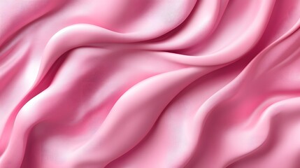 Fototapeta premium Pink fabric waves softly flowing gently
