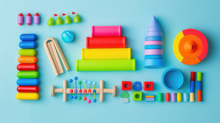 supplies on white background