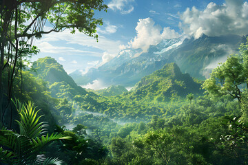 Visual Transition of Flora Across Latitudinal Zones from Tropical Rainforest to Arctic Tundra