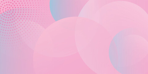 Minimalist banner background, pastel colorful, pink and yellow gradations. Circle effect style geometric, abstract background. Eps 10.
