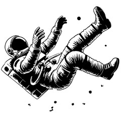 Silhouette of an astronaut falling © Breck