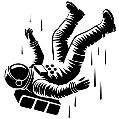 Silhouette of an astronaut falling © Breck