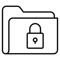 folder lock single icon