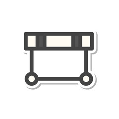 ステッカー風スポーツ関連の単品アイコン　障害物