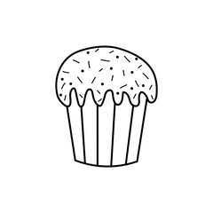 Creative cupcake illustration with sprinkles and frosting design for baking enthusiasts