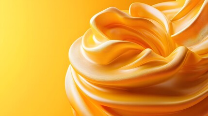 Abstract swirling orange fluid design artwork