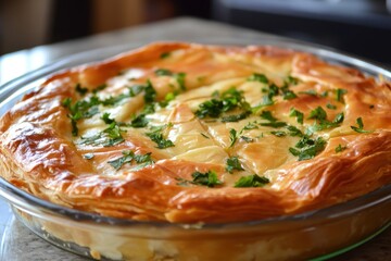 Homemade nutritious Lebanese cheese pastry