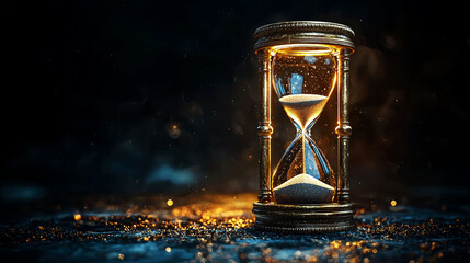 Glimmering Hourglass: An Ethereal Exploration of Time's Passage
