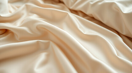 Obraz premium Elegant Beige Silk Fabric Texture: Smooth, Flowing Drape - Luxury Background