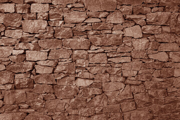 Light soft pastel pale dusty brown beige background. Stone wall surface texture. Mocha mousse color 2025. For design.