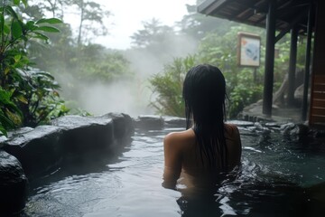 Natural hot springs and mineral water in a national park