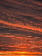 red sunset sky