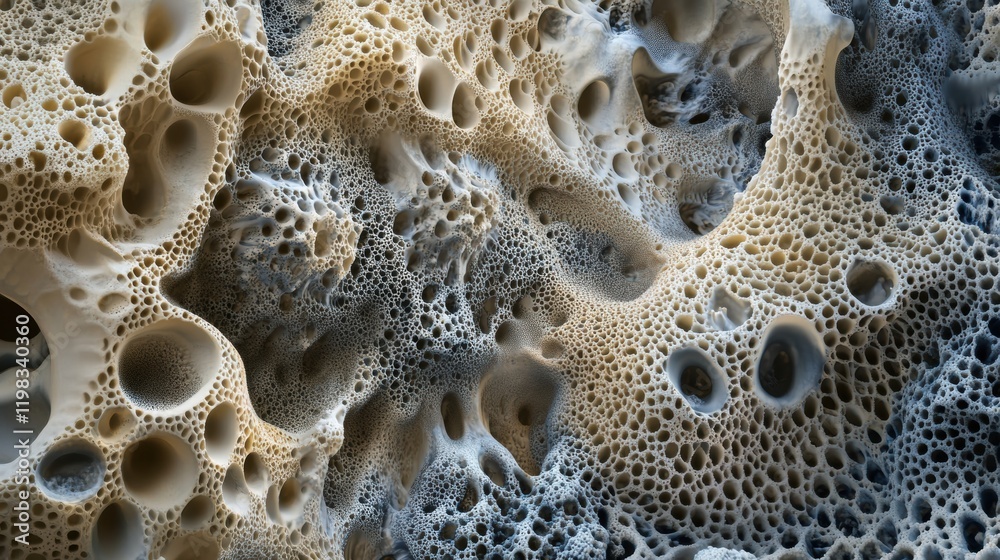 Poster dense microbial layer reveals intricate structures and textures found in various environments. gener
