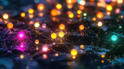 Illuminated Network: A Symphony of Light and Connection