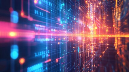 Abstract Digital Network: A Vivid Visualization of Data Streams and Connections