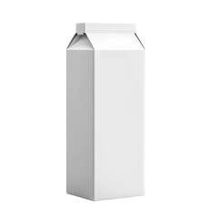 Blank White Gable Top Carton Packaging Mockup for Milk or Juice on transparent background