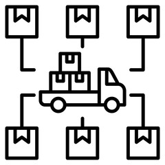 distribution single icon