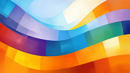 Obraz premium Colorful abstract waves create vibrant background