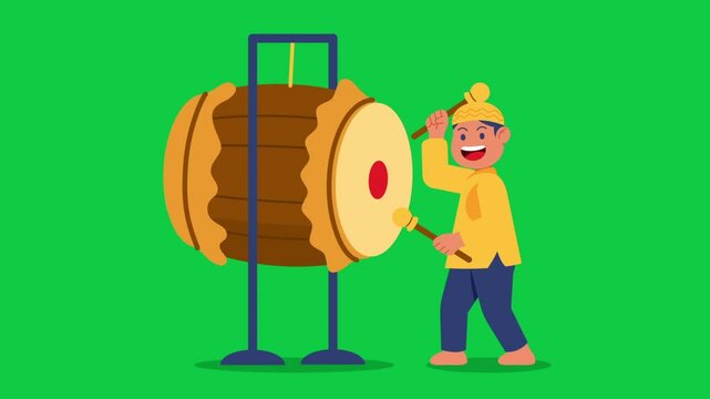 Moslem Boy Hit The Drum
