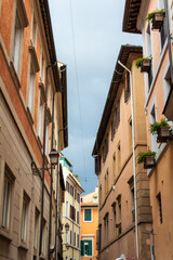 Charming Italian Street with Tall Historic Buildings