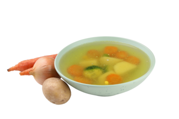 PNG, Vegetable soup, isolated on white background
