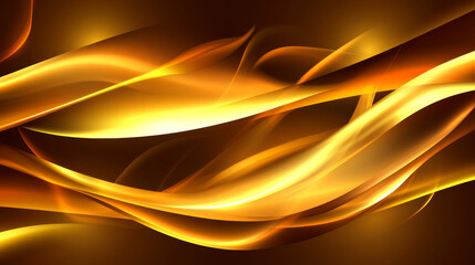 Golden abstract waves create dynamic background