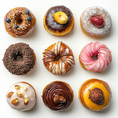 set of varied donuts