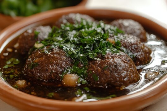 Syrian cuisine classic meal Basha W Asakro kibbeh and shish berak