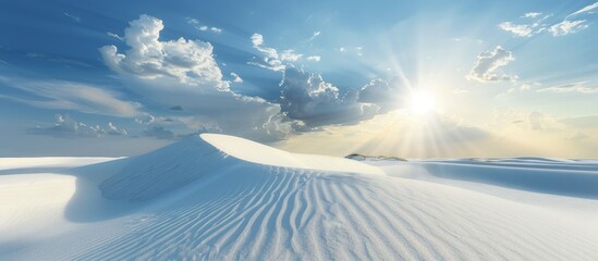 White Sands National Park Under a Blue Sky