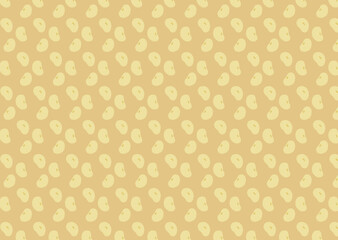 背景がベージュのかわいい大豆のパターン