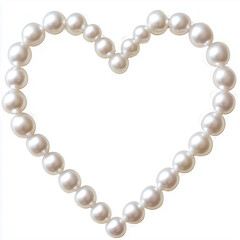 Obraz premium Heart shape pearl necklace