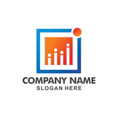 Blue And Orange Data Statistics Logo, Stock Photos, Vectors Illustration