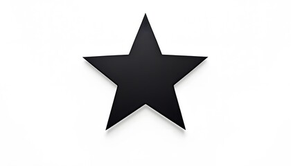 Obraz premium A bold black star on stark white signifies excellence, achievement - universal symbol - suitable for awards, branding, and minimalist designs