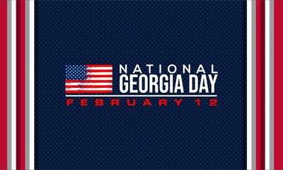 national  Georgia Day design concept , vektor background banner .