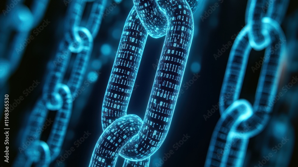Poster digital chain: a visual representation of blockchain technology