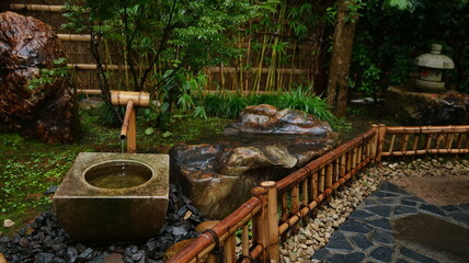 Japanese Garden, Namo Grand Central Park situated in Hangzhou China. High quality photo