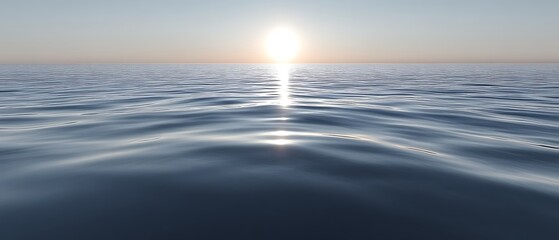 Obraz premium Calm ocean at sunset.
