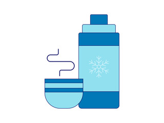 Hot water icon. Winter icon. Flat vector icon.