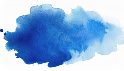 Vibrant Watercolor Stain Blue Paint Splatter Abstract Expressionism Showcasing Colorful Energy and Movement